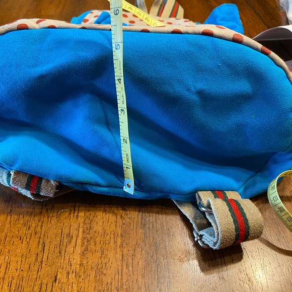 Cloth backpack. With polkadots and a bow. - Picture 12 of 13